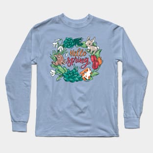 Hello Spring! (rabbits) Long Sleeve T-Shirt